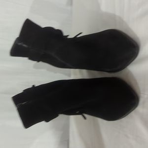 Van Eli Black Suede Bootie